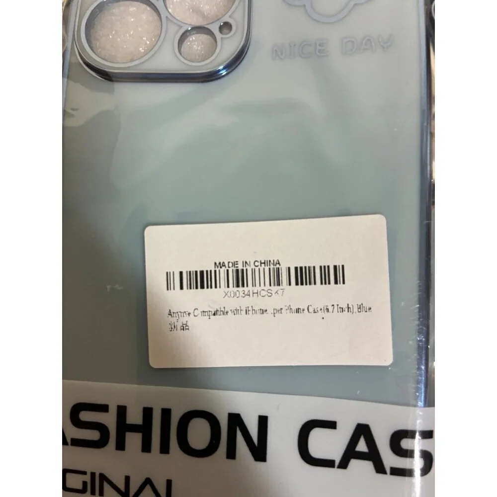 Cute Phone Case Blue for iPhone 6.7